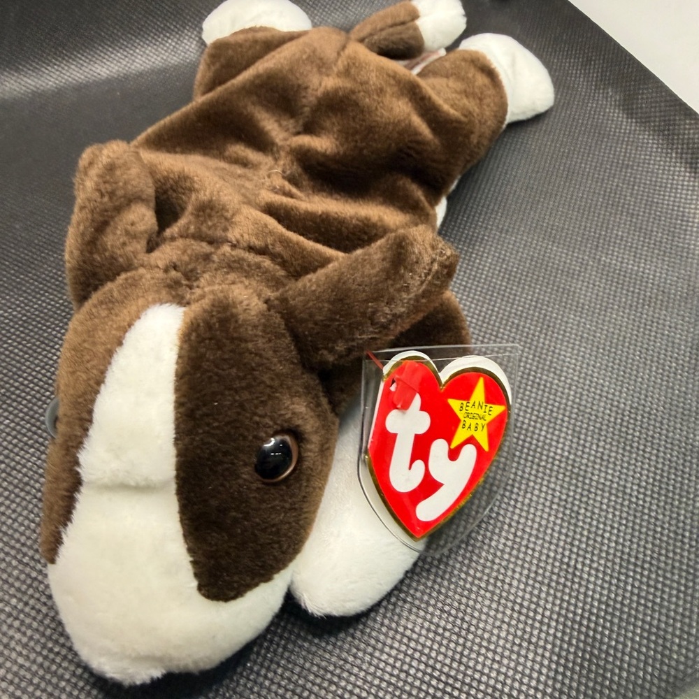 Ty Beanie Baby Bruno Dog 1997 Plush w Tag Protector
